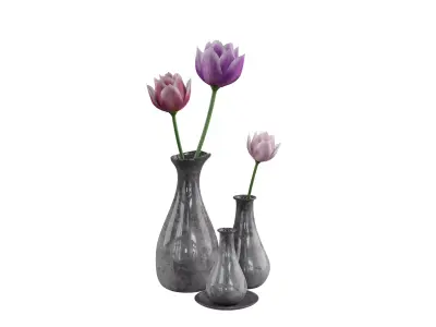 Flowers in Vase 01 Free low-poly 3D model