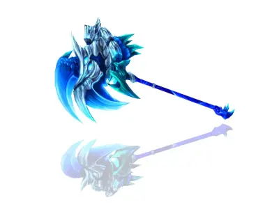Frozen Bone Axe Low-poly 3D model