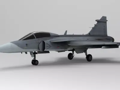  Saab JAS 39 Gripen Low-poly 3D model