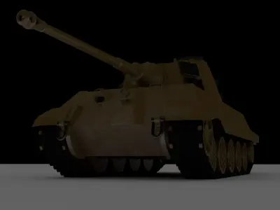 Panzer Tiger II Heinkel 3D model