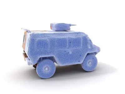 Camouflage Armored Vehicle model pack Low-poly 3D model buy