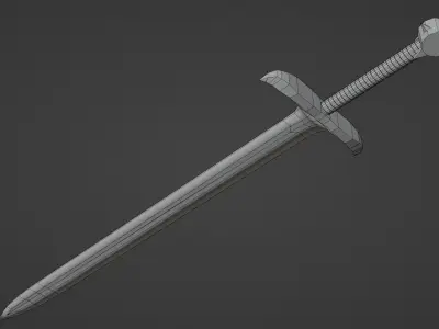 sword low-poly game ready of lord of rings Low-poly 3D model