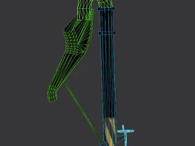 Water crane Free low-poly 3D model