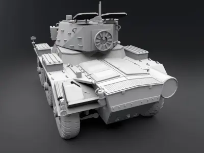FV601 Saladin Armored Vehicle Scale Model 3D print model