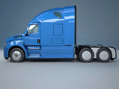 3D model Freightliner Cascadia 2017 US semi trailer truck  3D model