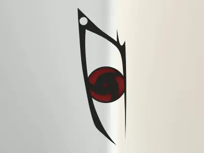 itachi sharingan keychain main part Free 3D print model