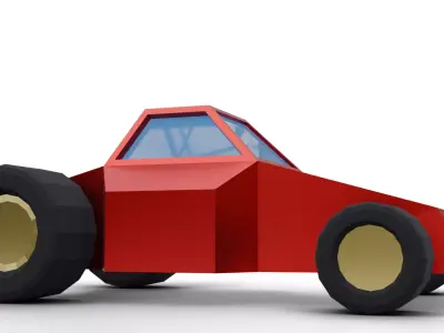 Race Car Low-poly Free low-poly 3D model