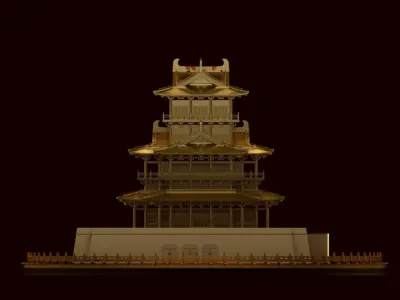 Chinese Ancient House 3D model get