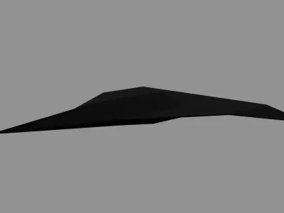 Ultra Low Poly Plane Free 3D model