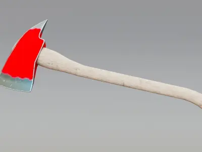 fire equipment set Low-poly 3D model