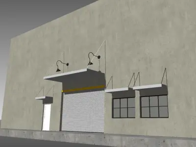 Simple Warehouse Sketchup model Free 3D model