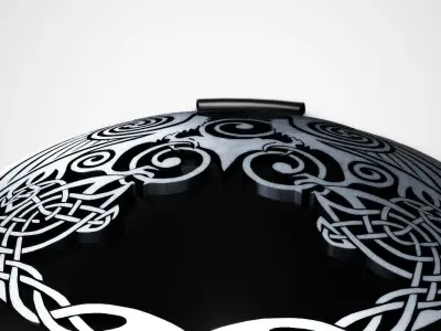 Crow Pagan Necklace Low-poly 3D model