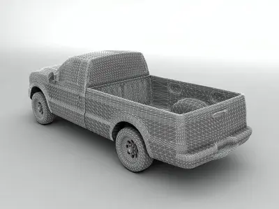 Standard Cab Pickup Truck 4x4 3D model