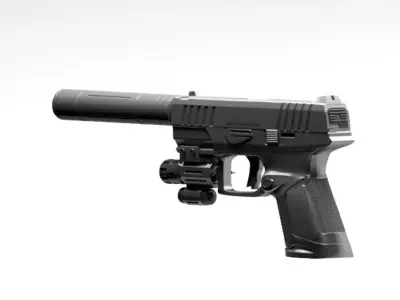 Gun Glock2 Options 3D model