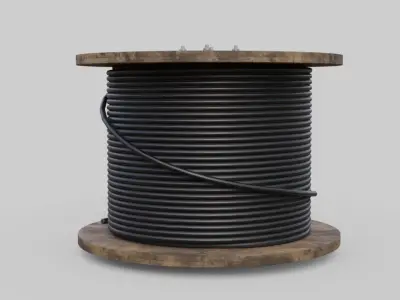 Cable Reel 2 Low-poly 3D model