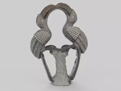 Stone Birds Figure Low-poly 3D model