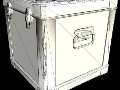 Crate storage box Low-poly 3D model