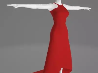 Woman Clothing T-Pose 527 Low-poly 3D model
