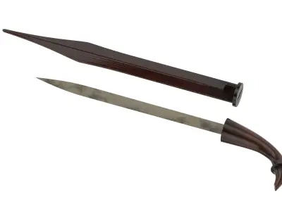 Palitai Knife Low-poly 3D model