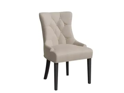 Tufted Antique Gold Side Chair 3D model