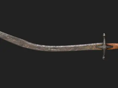 Ottoman Kilij Game Ready Low-poly 3D model