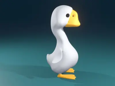 Mr Duck Game Ready Low-poly 3D model