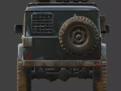 Post Apocalyptic Off Road Jeep 3D Model V04 Low-poly 3D model
