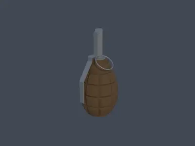 I-1 Hand Grenade Low-poly 3D model