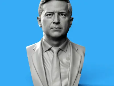 Volodymyr Zelensky Bust 3D print model