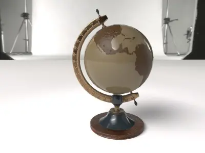 Bronze Globe Low-poly 3D model