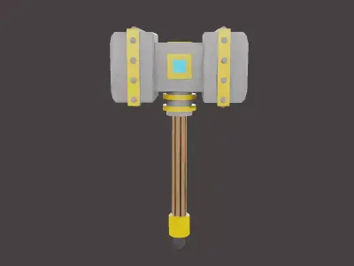 Game Ready Asset - Battle Hammer Free low-poly 3D model