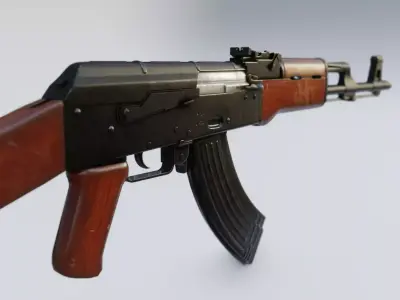 AK-47 Assault Rifle Free low-poly 3D model