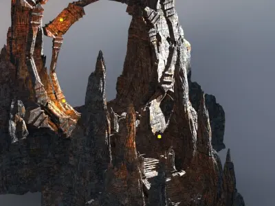 Hindu Gods Sun Ring Ruins  3D model