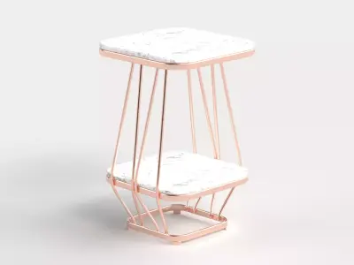 Table 1 Modern Square Coffee Table for Living Room Low-poly 3D model