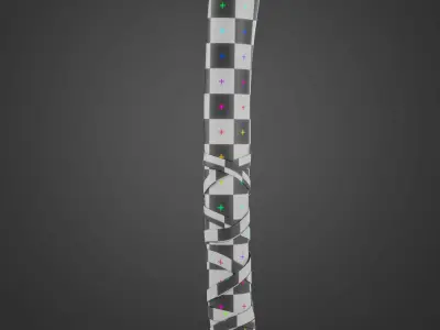 Kratos solid steel axe Low-poly 3D model