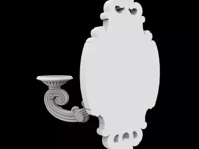 Classic Victorian Candle Sconce 3D Print Model 3D print model