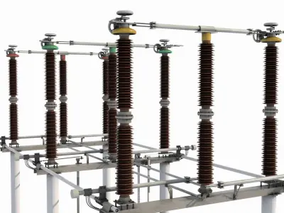 High Voltage Isolation Switch 3 3D model