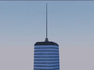 Spiraloid tower Free low-poly 3D model