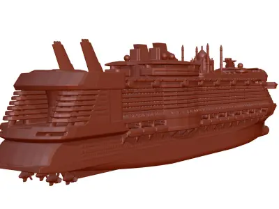 Battleship plastic cruise ship 3D print model