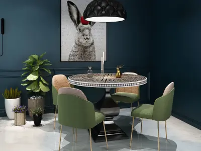 Modern Luxury Living Room Set 3D model