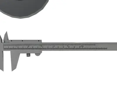 Micrometer and Calipers physics Low-poly 3D model