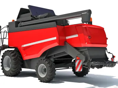 Combine Harvester 3D model 18