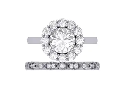 Wedding Ring  3D print model 350