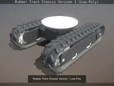 Rigged Rubber Track Chassis 3D Model Pack