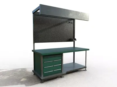 Factory table Low-poly 3D model
