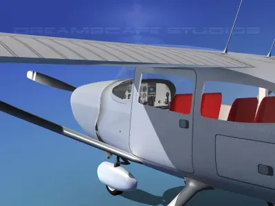 Cessna 172 Skyhawk 1976 V03 3D model