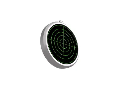 Radar v1 001 Low-poly 3D model