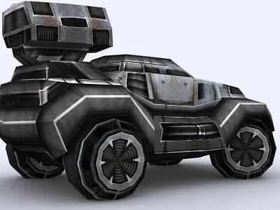 3DRT - Sci - Fi Forces - Jeep 1  Low-poly 3D model