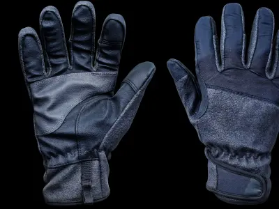 Winter Gloves 005 Low-poly 3D model
