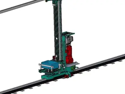 Automated Warehouse Storage System-Intelligent Racking Solutions 3D model